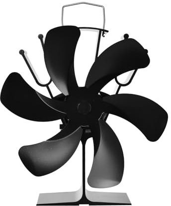 Wärmebetriebener Herdventilator - 6 Flügel Herdventilator Wärmebetrieben,Leiser Motorwärmeventilator für -/Holzöfen/Kamine/Heizung, zirkuliert effizient warme Luft