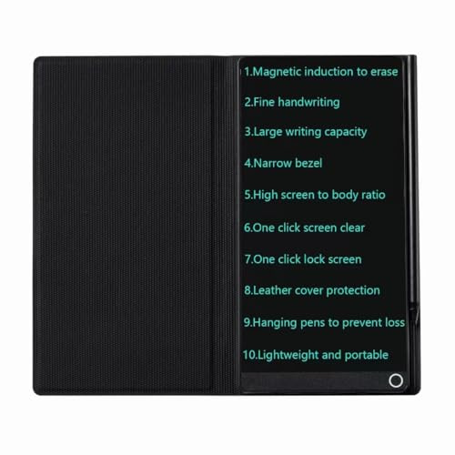 Mini LCD Writing Tablet Updated, 6.5in Erasable Reusable Electronic Drawing Pads, Electronic scratchpad, Hanging Pens with Leather Case