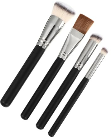 DECORNIJIA 4stücke Foundation-pinsel Make Kosmetikpinsel für Foundation und Concealer Ergonomischem Griff für Rougepuder und Make-up-zubehör