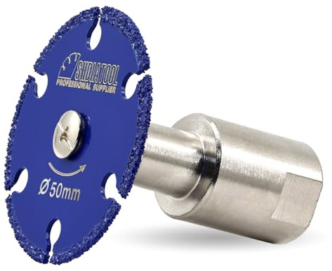 SHDIATOOL Disco diamantado 50MM, brida M14, grosor 1MM, apto para metal, hierro, mármol, granito, mampostería