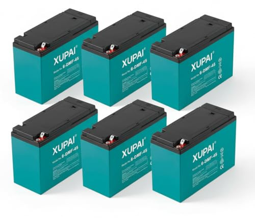 6er Pack Blei Gel Batterie A1, 72V 45Ah, AGM Batterie Akku, Blei-Gel-Akku, Motorrad Batterie, 72V AGM, Wartungsfrei, 6 Stück 12V/45Ah = 72V/45AhBlei-Gel-Akku