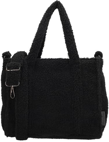 Beagles Lugo Handtasche Damen - Teddy Material Umhängetasche mit | abnehmbarem Schulterriemen, Crossbody Tasche Klein mit Innenfach und Telefonfach