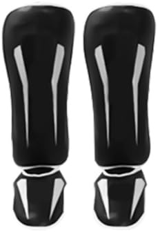 Espinilleras para entrenamiento de kickboxing Muay Thai, protección de espuma para piernas y pies, para artes marciales, sparring, boxeo, kickboxing, sparring, protección de espinillas