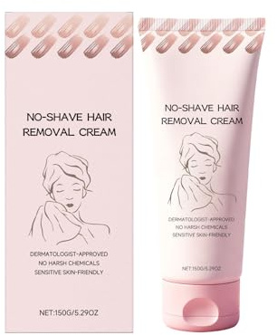 Bare Basics No Shave Hair Removal Cream,Depilatory Cream,Fast and Gentle, Moisturizes and Nurtures Skin, Leaving it Soft and Protected after Hair Removal, Suitable for All Types Sensitive Skin (1 pcs)