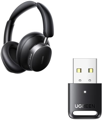 UGREEN Dongle Bluetooth 5.3 pour PC avec Casque Bluetooth sans Fil Sport Studio Pro ANC Réduction Active du Bruit Adaptative Hybride Hi Res Audio LDAC