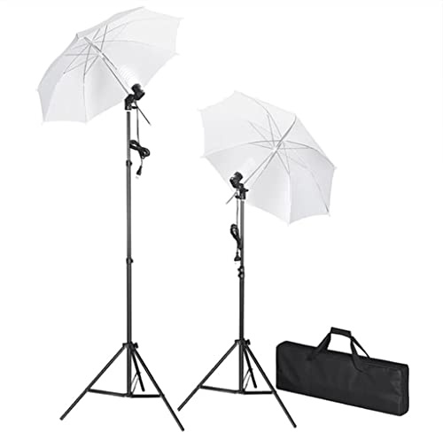 Fotostudioset med lampor, skärmar, bakgrund och reflektorer, aluminiumstativ höjdjusterbar 78–230 cm, 5 500 Kelvin dagsljuslampor, 5-i-1 reflektor
