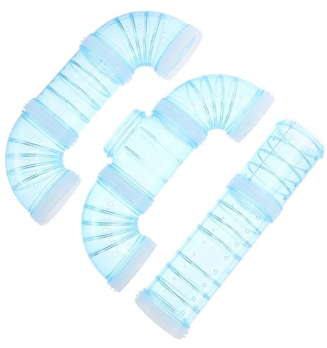 Alipis Tunnel en Plastique pour Hamster DIY, Extension de Cage Bleue, Tube Externe pour Petits Animaux et Souris, Accessoire Pratique pour Cage à Hamster