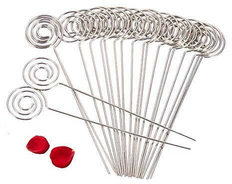 50 Silber Runde Visitenkartenhalter Drähte Fotokarte Bild Memo Papier Hinweis Display Clip Halter