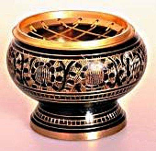 Berk Schwarz/Gold Räuchergefäß aus Metall