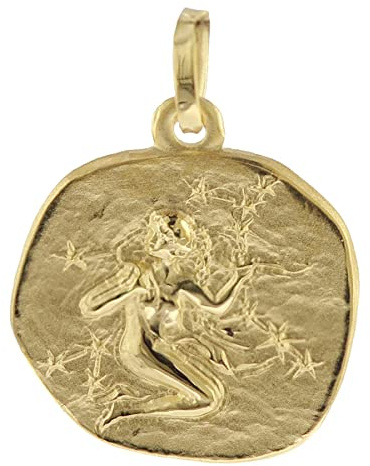 trendor Sternzeichen-Anhänger Jungfrau 333 Gold 16 mm 08725-09 | Anhänger Tierkreiszeichen für Damen, Herren und Kinder, Echtgold,