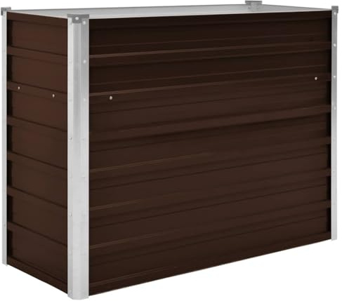 vidaXL Arriate de Acero galvanizado marrón 100x40x77 cm