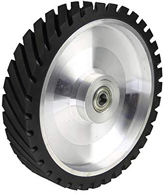 Amoladora de banda dentada de 250 * 50 mm Rueda de contacto Rueda de goma para banda de lijado abrasivo, China, para rodamientos 6201