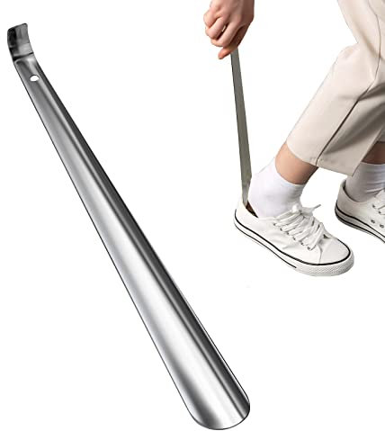 Schuhlöffel Lang 42cm Schuhanzieher Lang Metall Sehr Stabil Mit Ergonomischer Form Sehr Stabile Ausführung Ideal für Reisen - Mann, Frauen, Kinder, Senioren 1