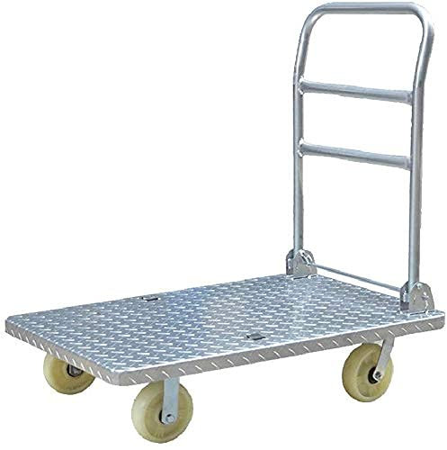 MTYLX Chariot de Stockage Multifonctionnel, Chariot Industriel, Chariot de Plate-Forme D'Entrepôt Mobile Pliable Pouvant Transporter 500 Kg de Poids de Chariot Utilitaire de Stockage de Chariots Manu