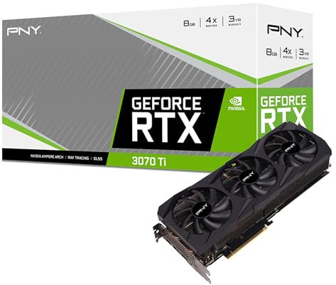PNY GeForce RTX 3070 Ti 8GB Verto Triple Fan Grafikkarte, Schwarz, VCG3070T8TFBPB