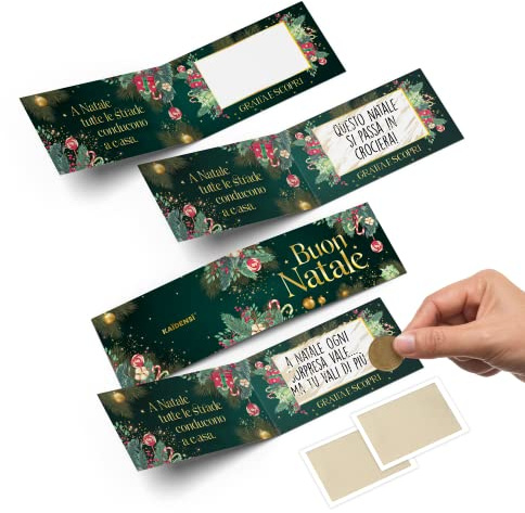 KAÏDENSÏ Weihnachtskarten, Motiv: Rubbelkarten, Original, 10 Stück