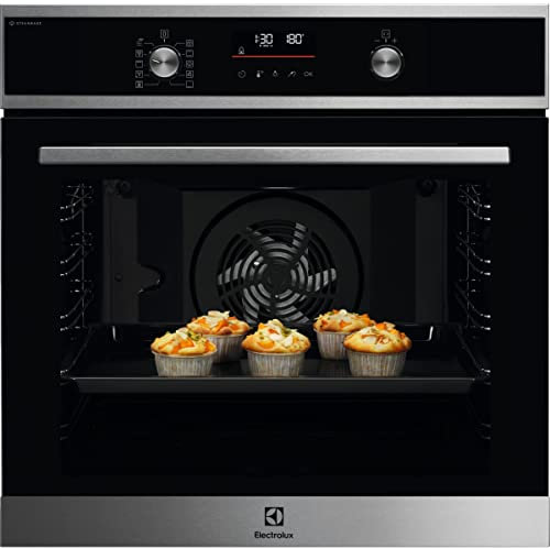 Electrolux EOD6P77X Horno Multifunción a vapor con Limpieza Pirolítica, 11 funciones, 45 programas automáticos, Cocción Uniforme multinivel, Sonda Térmica, Calentamiento Rápido, Display LED, Inox, A+