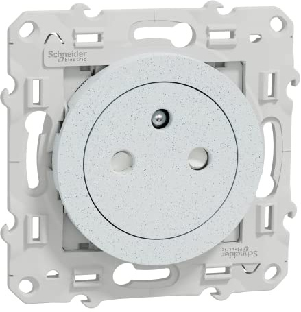 Schneider Electric - Odace - prise de courant 2P+T affleurante - blanc Recyclé- connexion rapide - S510052