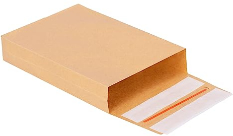 verpacking Bolsas plegables de 350 x 250 x 50 mm con base de bloque, doble cierre adhesivo y hilo rasgado (200 unidades)