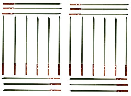 Lot de 24 brochettes plates en acier inoxydable avec manche en bois massif pour barbecue de style brésilien Kebob Koubideh Perse Turc Kebab ½ de large et 61 cm de long