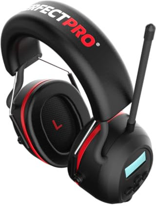 PerfectPro H-40 EarProtection Gehörschutz, Eingebautes Mikrofon, UKW, DAB+, Bluetooth 5.1, USB-C-Ladeanschluss, Integrierter Lithium-Akku, IPX4, H-40.