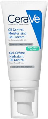 CeraVe - Gel-Crème Hydratant Visage Oil Control - Hydrate en Continu, Restaure la Barrière Cutanée, Apaise - 3 Céramides Essentiels, Niacinamide, Acide Hyaluronique - Peau Mixte à Grasse - 52 ml