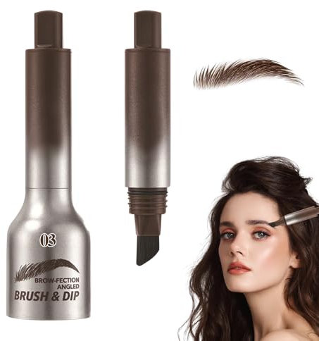 Lápiz de cejas 3D impermeable Microblading, 2024, pincel de cejas, portátil, antimanchas, lápiz de cejas con cepillo de cejas, para dibujar cejas, línea de pelo, barba (chocolate)