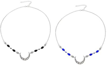 PLAFOPE 2stücke Mond Kopfschmuck Kette Stirnband Weibliche Anhänger Für Dame Hochzeit Hochzeitsdekor Vintage Jewellery Haar