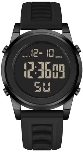 MONDISOLT Military Silver Waterproof Sports Wrist Watches for Men Digital Tactical Mens Sport Watches Waterproof Military