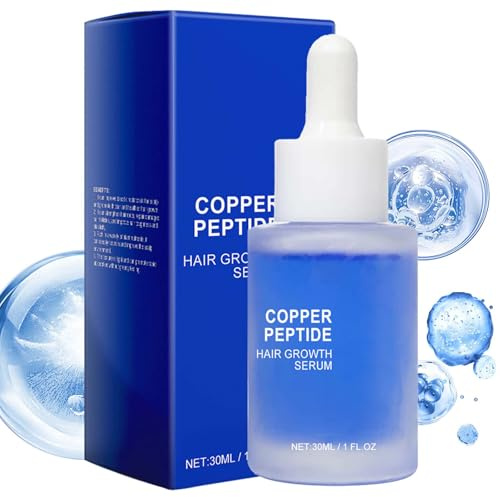 Copper Peptide Hair Growth Serum and Oil for Thinning Hair – Strengthens & Thickens Thin, Dry, Damaged Hair for Women & Men – Nourishing Scalp Care Treatment