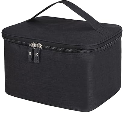 Beauty Case da Viaggio, Borsa per Trucco Organiser Cosmetici Bag, Grande Capacità Borsa da Toilette Organizer per Articoli da Toeletta per Donna Uomini Bambina Ragazze, Nero