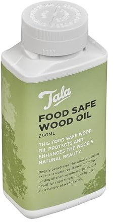 Tala Food Safe Wood Oil 250ml, Ideal for Protecting and Maintaining Wooden Kitchenware Items