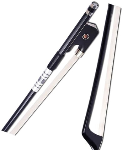 Geigenbogen zum Spielen Geigenbogen aus Kohlefaser Spielniveau für Erwachsene 4/4 Bratsche(3/4 carbon fiber all black)