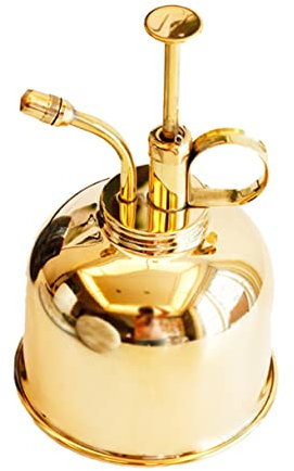 Toyvian Retro Gießkanne Messing Gold Sprühflasche Pflanzen Mister Wasserzerstäuber Für Tropische Pflanzen Und Heimdekoration
