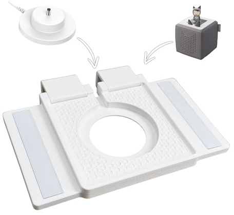 NdreiD Toniebox Betthalterung – Halter für Kinderbett | Modular mit Ablage für Tonies | Passt für alle Bettkanten | Premium passgenau | Magnetisch