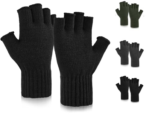 Migliore Wear Fingerlose Handschuhe, TOUCHSCREEN Handschuhe Winter Herren & Damen Ohne Finger, Winterhandschuhe Halbfinger zum Radfahren, Laufen, Outdoor