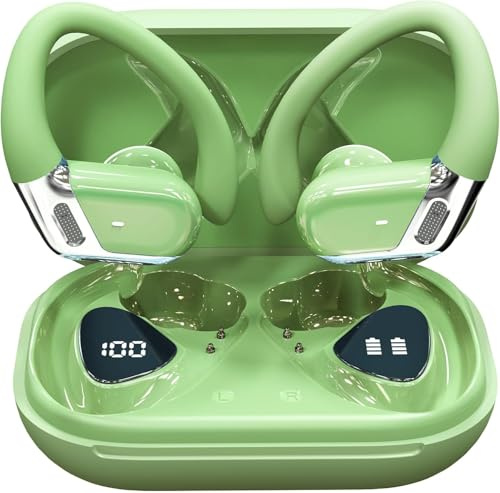 chalvh Cuffie Bluetooth 5.4 Sport, Auricolari Bluetooth con 3D Bass Stereo, 50 Ore Cuffie Wireless In Ear Cancellazione Rumore ENC e 4 HD Mics