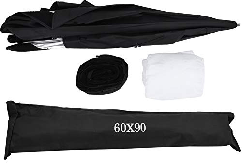 60x90cm Foto Softbox Faltreflektor, Blitz - Diffusoren Foto, Universal Lichtdiffusor für Outdoor und Studio - Leicht Installierbar, Robust, Vielseitig, Ideal für Portrait und