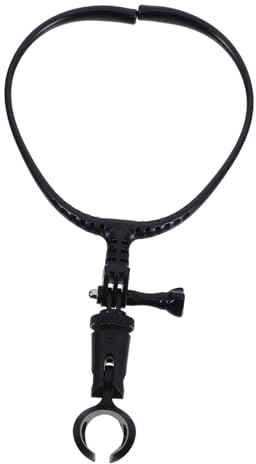 Flexibler Mikrofonhalter zum Umhängen für Hals und Bühne Schwarz | Verstellbare Nackenhalterung, Passend für 24mm bis 45mm, Kunststoff und Metall, für Performers und Artists