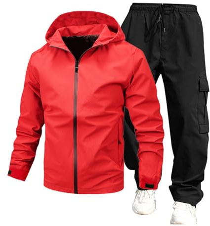 Generisch Traje de esquí para hombre, chaqueta de esquí y conjunto de pantalones, traje de nieve de invierno cálido, conjuntos de esquí a prueba de viento, traje de snowboard, chaqueta softshell