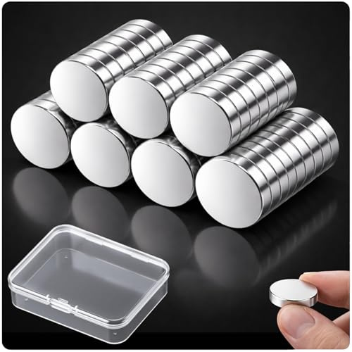 60 Stück Magnete Stark,10X2mm Mini Neodym Magnete für Magnettafel, Kleine Kühlschrank Magneten Starker Halt,Mini Rund Magneten für Whiteboard, Handwerk