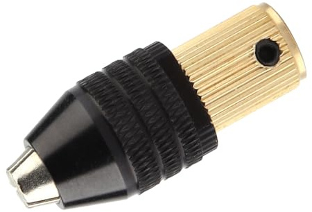 Generic Portabrocas Eléctrico Duradero Autoajustable en Miniatura para Pulir y Esmerilar, Abrazadera de Herramientas de 0,3-3,4 Mm, Compatible con Mini Taladro Eléctrico para Entusiastas del