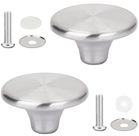 Universal Stainless Steel Lid Knob Replacement Set, 2 Set Dutch Oven Knob Replacemen for Le Creuset, Aldi, Lodge Enameled Dutch Oven, Frying Pan, Saucepan Cover
