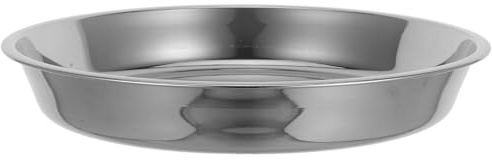 Happyyami Teglia Rotonda in Acciaio Inox 26 Cm Antiaderente per Torte e Pizza, Teglia da Forno Resistente alle Alte Temperature, Multifunzionale per Cottura e Servizio in Cucina