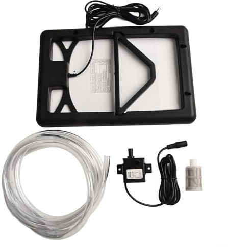 Sawhamale 12 V soldriven nedsänkbar syrepump för små till medelstora dammar, fisktankar och vattenbehållare – 240 l/H flöde, 1,8–2,5 m lyft, 6 W panel, ABS-konstruktion