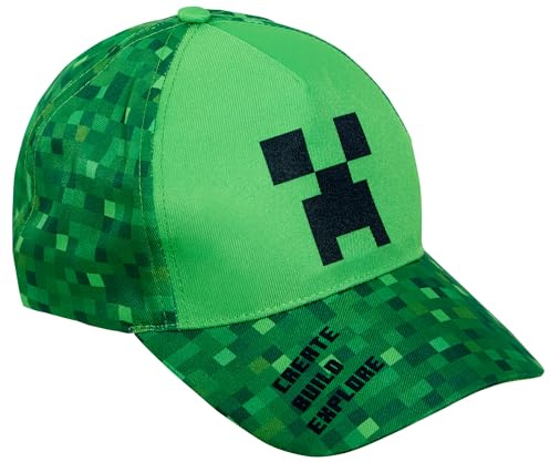 Minecraft Baseball Cap Kids Unisex Hat Creeper Summer Peaked Sun Hat Adjustable