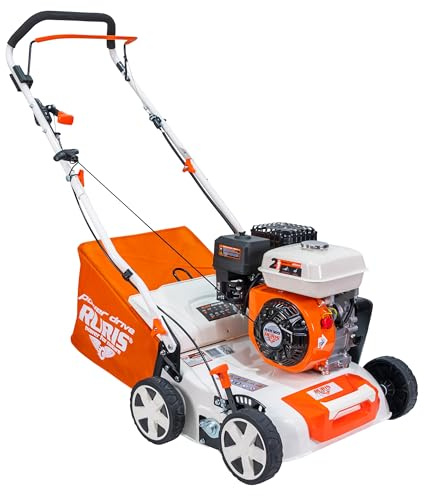 RURIS RXH909 Scarificateur Aerateur Thermique 212 cc 5,5 CV Bac 40 L | 4 Temps Moteur 212 cc 5.5 CV 3400 tr/min Largeur 400 mm Bac 40 L Cuve 3.6 L Carter en Fer