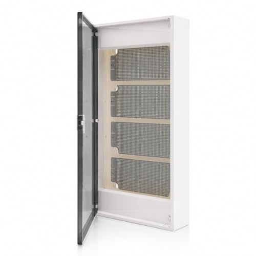Intratec Multimediaverteiler IP40 63A Multimedia-Verteilerschrank Aufputz 650x310x96 mm Netzwerkverteiler IT-Verteiler Kommunikationsverteiler Smart Home Verteiler IEC 62208