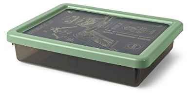 Room Copenhagen Lego 4092 Caja Pequeña de Almacenamiento Ninjago Movie de 6 l, Apilable, Verde Translúcido, Legion/Transparent Black, 37.8 x 29.7 x 8.5 cm