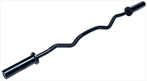 Strength Shop Olympia-SZ-Hantelstange, 6,7 kg, mit Schwarz-Zink überzogen - EZ Bar 1.2m Curlhantel 50mm Rotating Sleeves